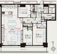 WコンフォートタワーズWEST棟 41階