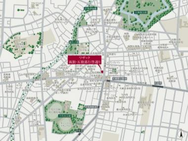 ワザック函館・五稜郭行啓通り　現地案内図