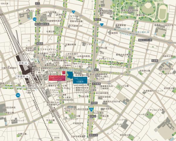 ザハウス豊橋ウエスト　現地案内図